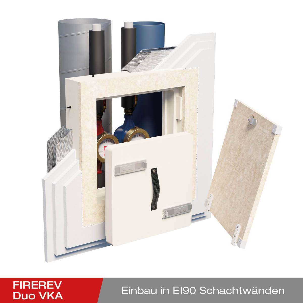Abbildung - Einbau - FIREREV Duo VKA EI90