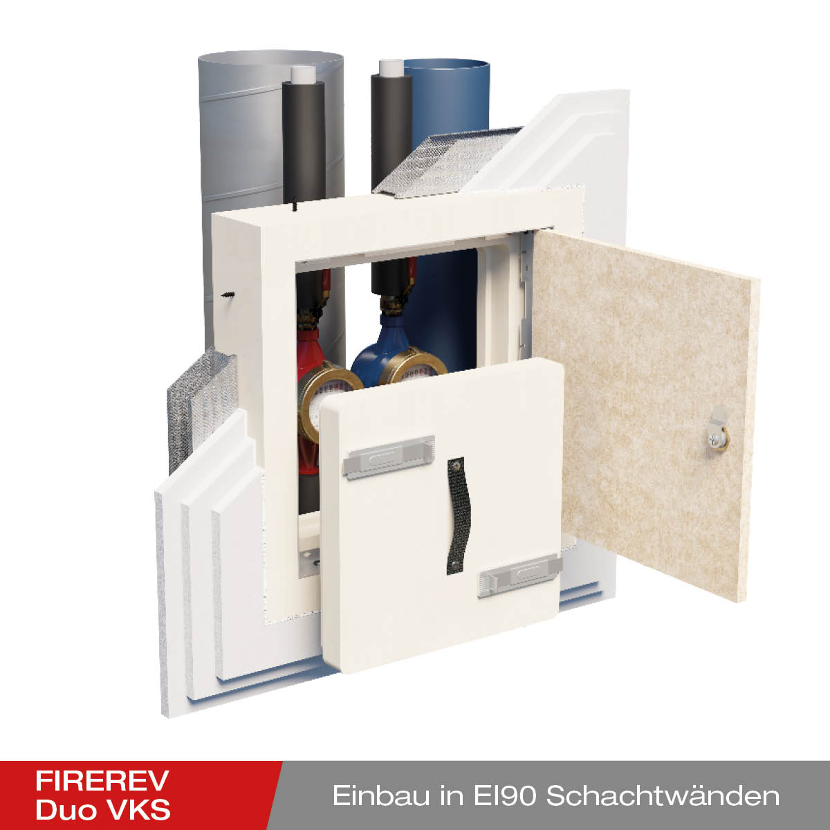 Abbildung - Einbau - FIREREV Duo VKS EI90