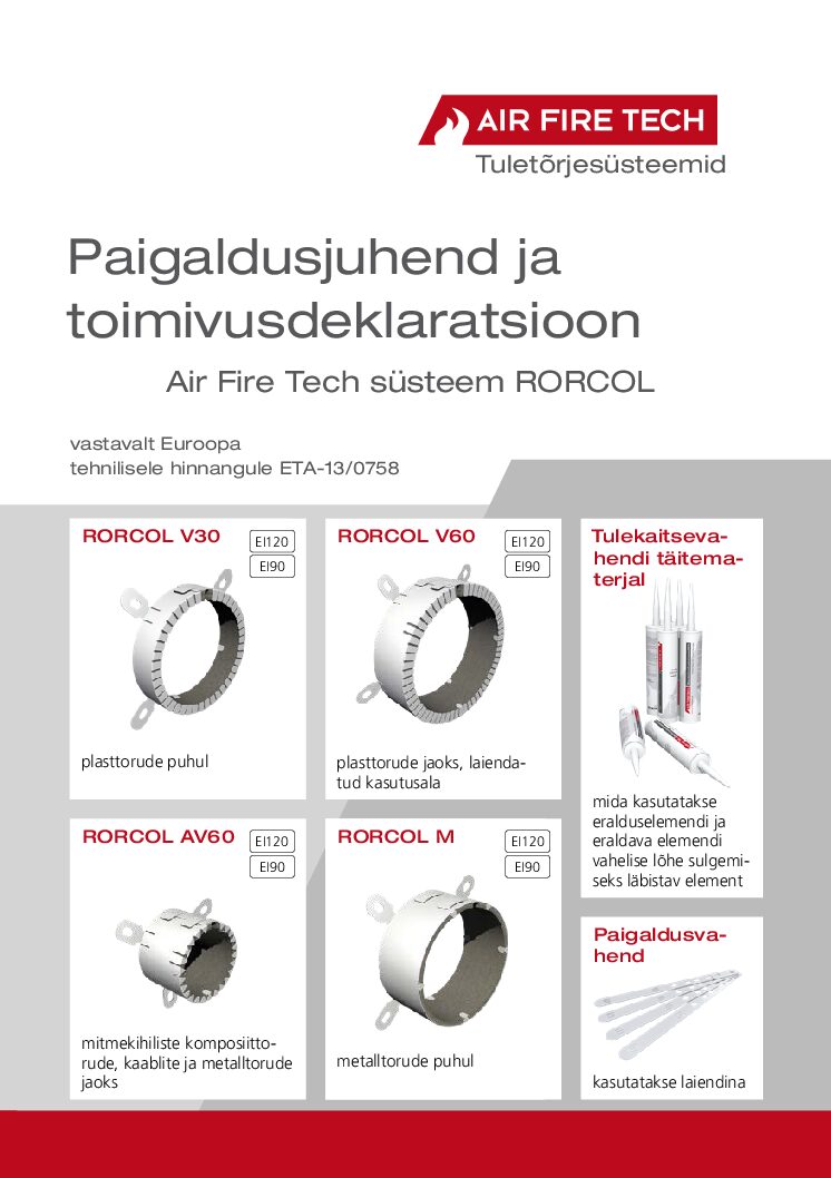 RORCOL Tulekaitsekraed – Paigaldusjuhend – eesti (8,00 MB)