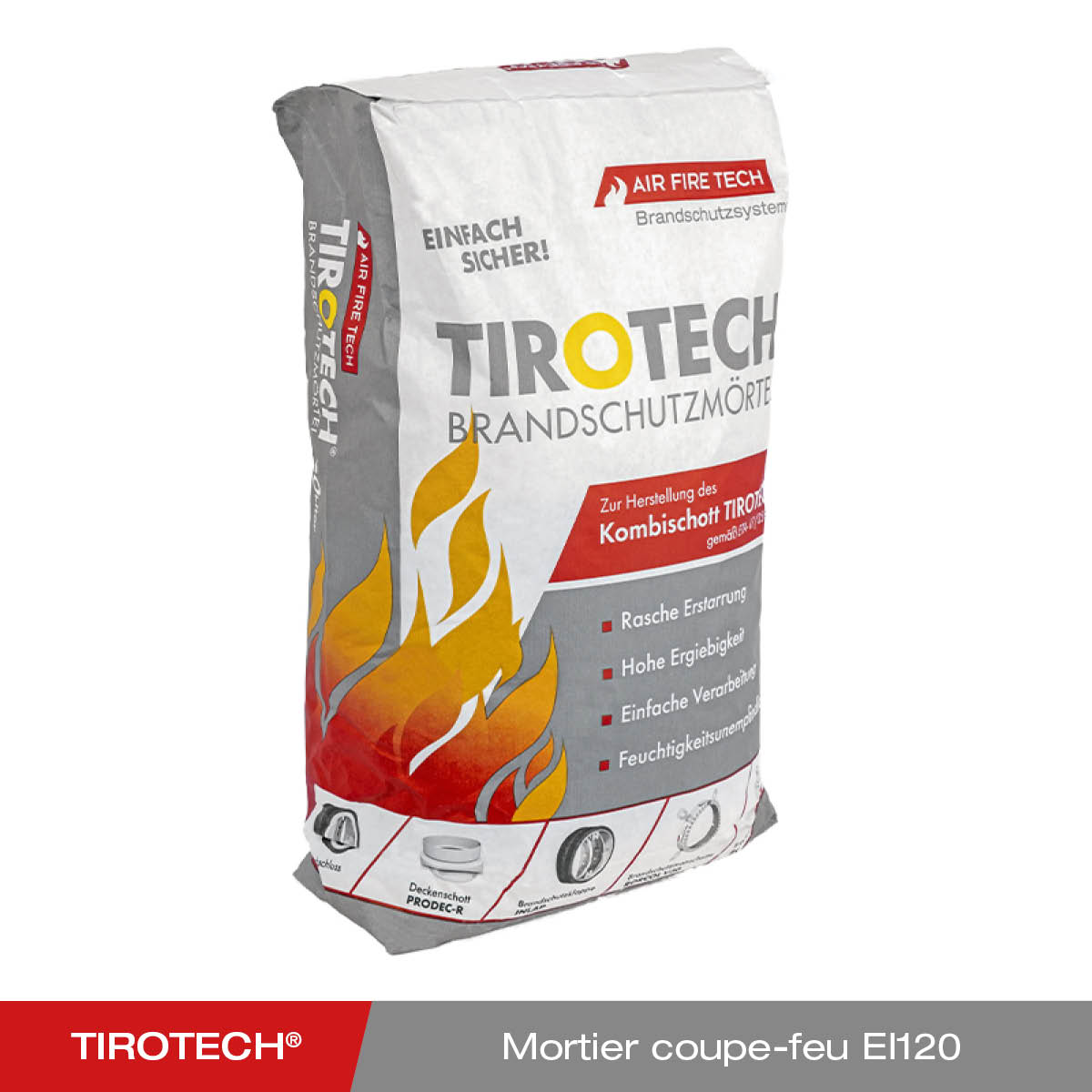 Produit - Mortier coupe-feu TIROTECH